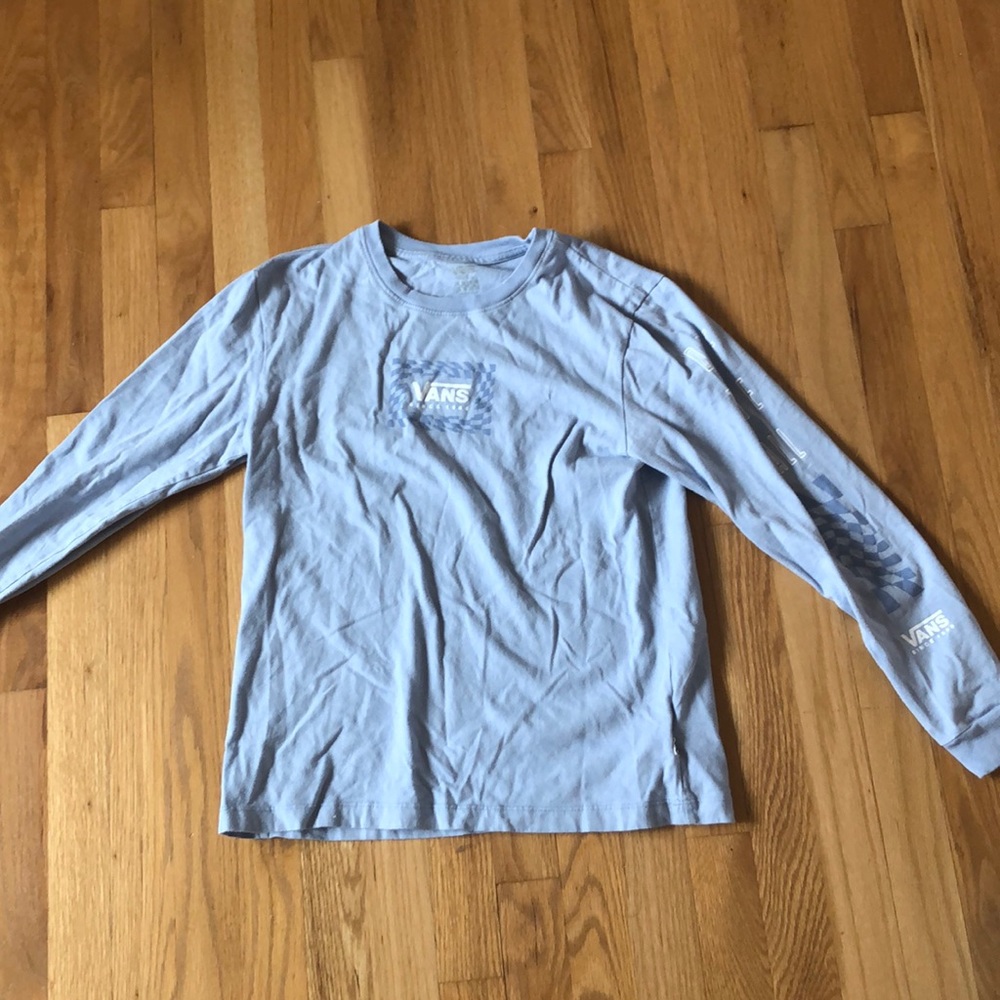 Blue long sleeve vans shirt